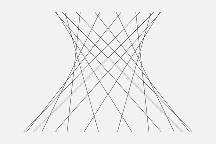 Hyperboloid when viewed from the side